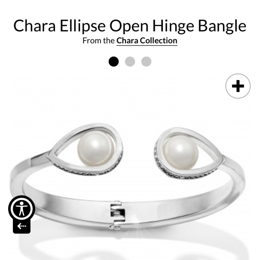 Brighton Chara Open Hinged Pearl Bracelet